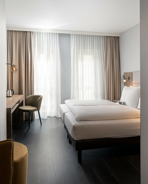 Ein Standard Doppelzimmer im elaya hotel oberhausen