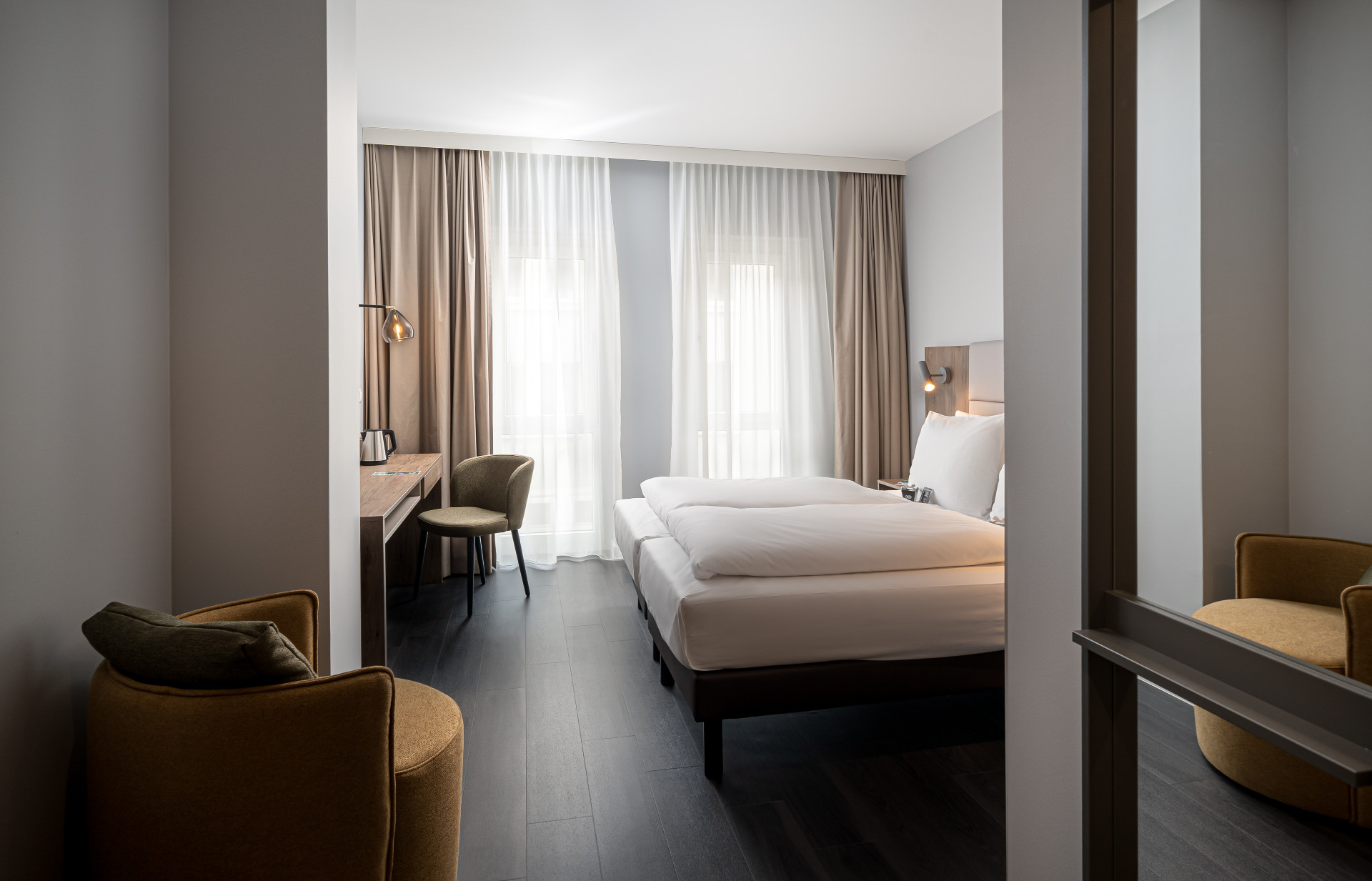 Ein Standard Doppelzimmer im elaya hotel oberhausen