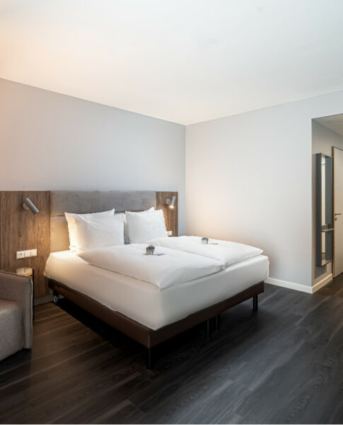 Viel Platz bieten die superior Doppelzimmer im elaya hotel oberhausen