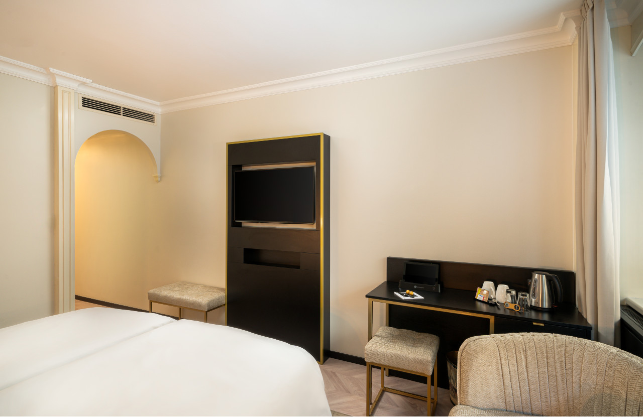 Schlichtes Design in den Superior Doppelzimmern des elaya hotel vienna city center