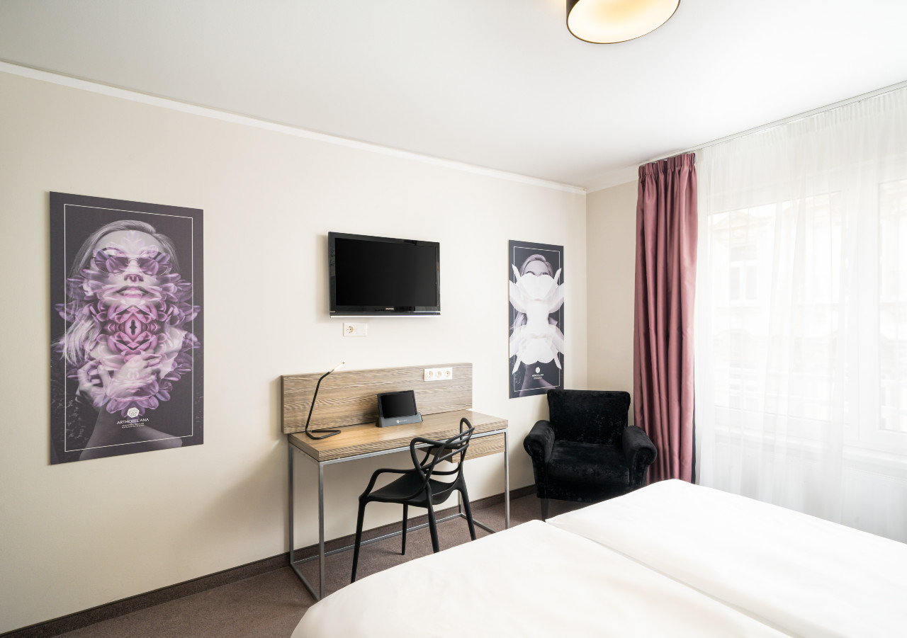 elaya-hotel-vienna-city-west-standard-doppelzimmer Platz zum wohlfühlen bieten die Zimmer im elaya hotel vienna city west