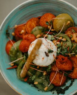 Burrata im elaya hotel villach.